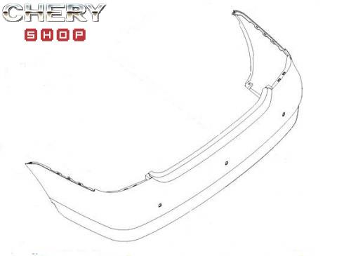 Бампер задний SOLANO (под 2 датчика) B2804111C1