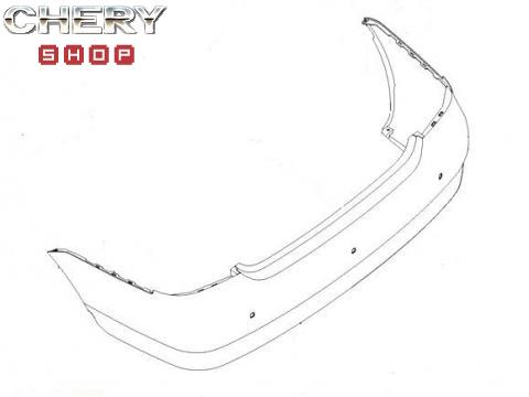 Бампер задний SOLANO (без датчика) B2804111